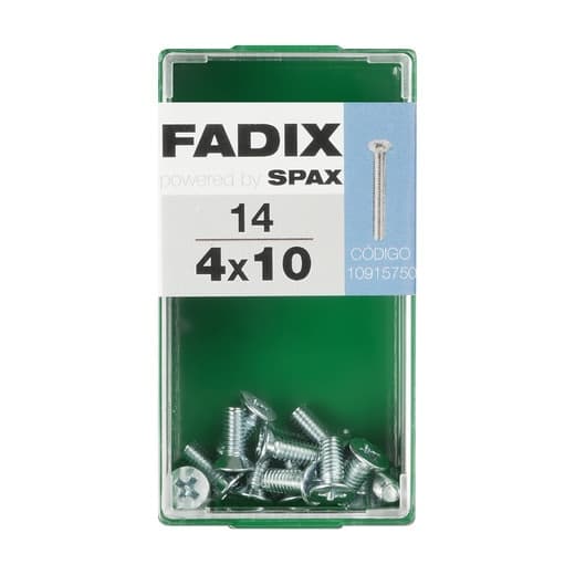 FADIX - Tornillo Métrica Cabeza Plana M4 x 10 mm - Caja 14 Uds. - Image 2
