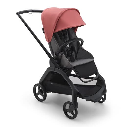 Bugaboo - Silla de paseo Bugaboo Dragonfly base negro-gris melange con capota rojo amanecer. - Image 2