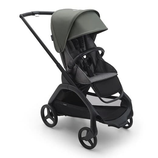 Bugaboo - Silla de paseo Bugaboo Dragonfly base negro-gris melange con capota verde bosque. - Image 2
