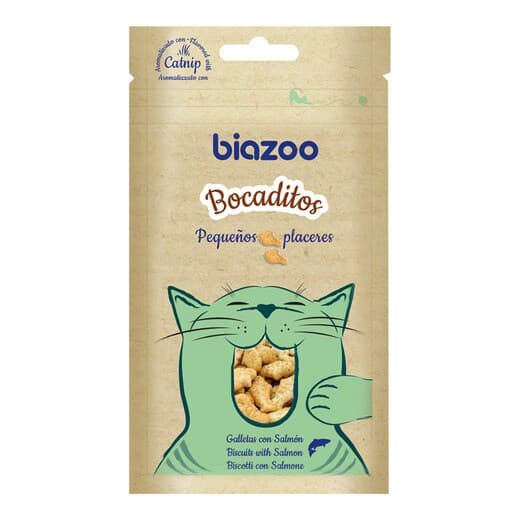 Biazoo - Snack para gatos adultos Biazoo bocaditos salmón 50 g. - Image 2