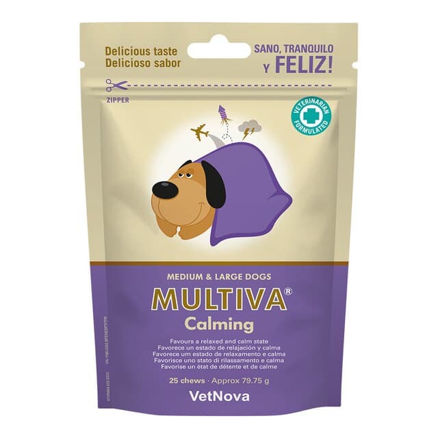 Multiva - Alimento complementario para perros medianos-grandes Multiva Calming 25 chews.