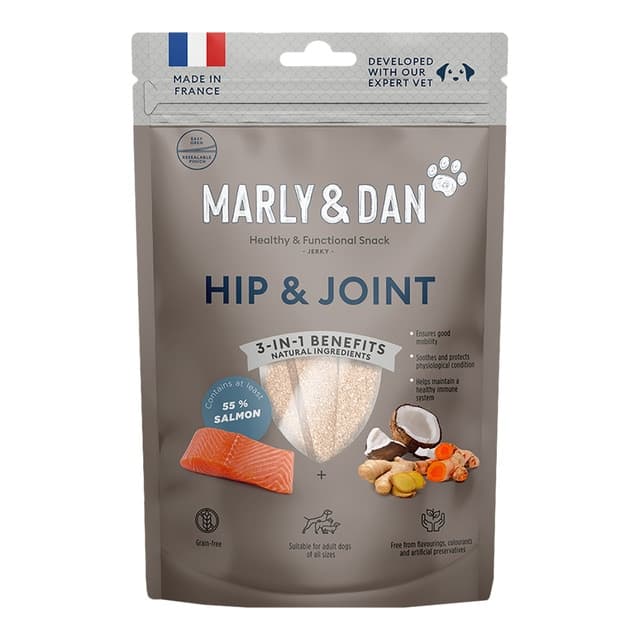 Marly & Dan - Snack para perros adultos Marly & Dan cadera y articulación salmón 80 g.