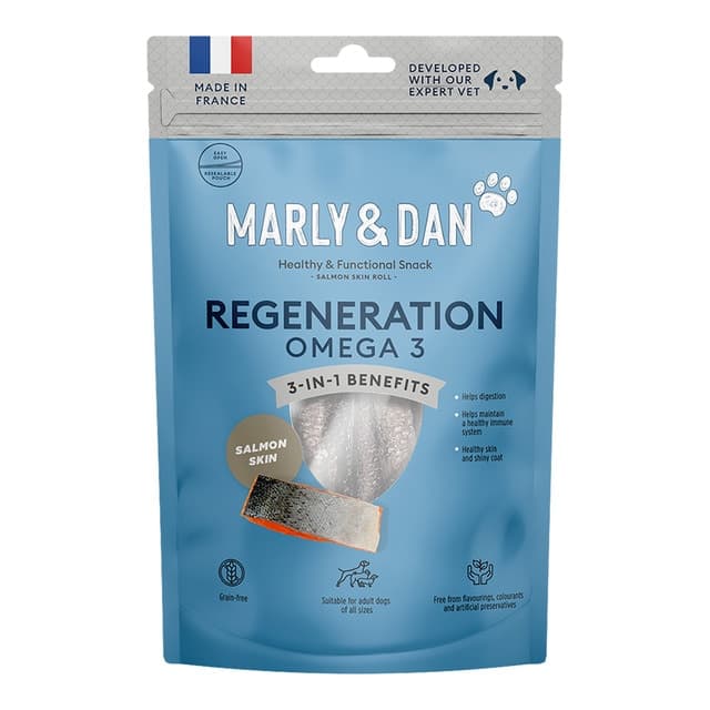 Marly & Dan - Snack para perros adultos Marly & Dan regeneración salmón 60 g.