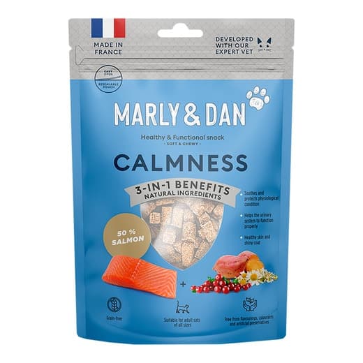 Marly & Dan - Snack para gatos adultos Marly & Dan Soft & Chewy calma salmón 40 g. - Image 2