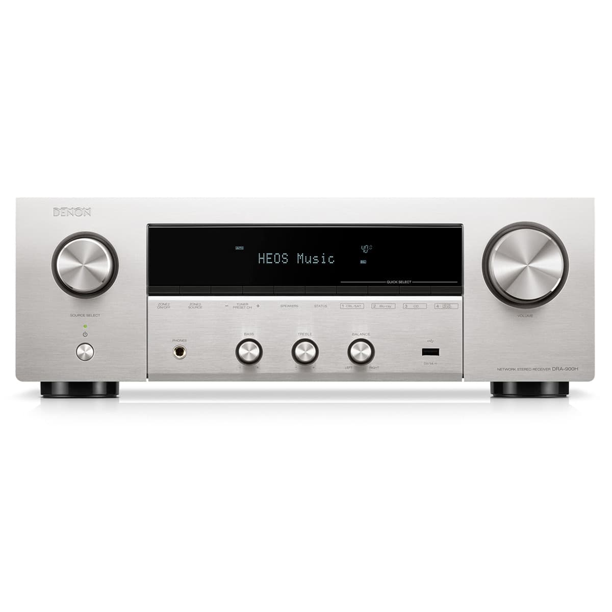 Denon - Receptor Hi-Fi en red Denon DRA-900H plata con Bluetooth y WiFi.