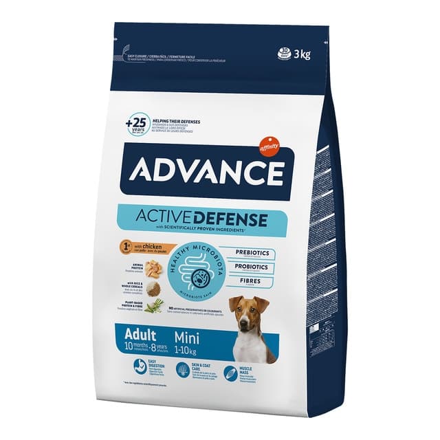 Advance - Pienso para perros adultos minis Advance pollo y arroz.