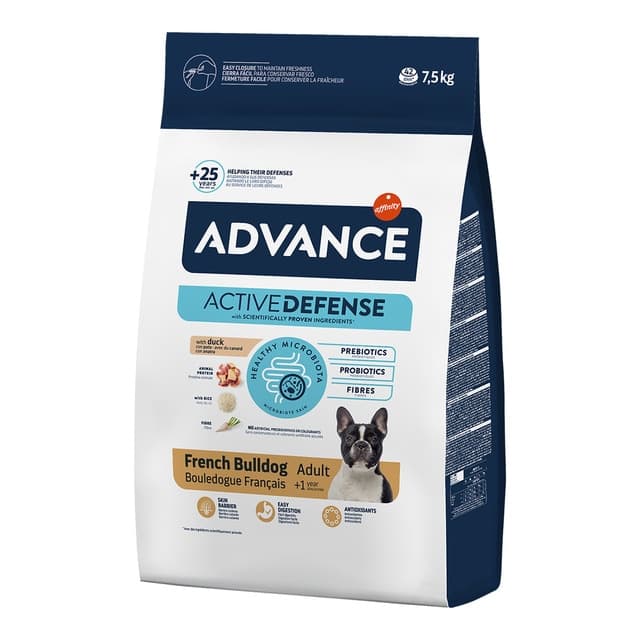 Advance - Pienso para perros adultos Bulldog Francés Advance pato y arroz.