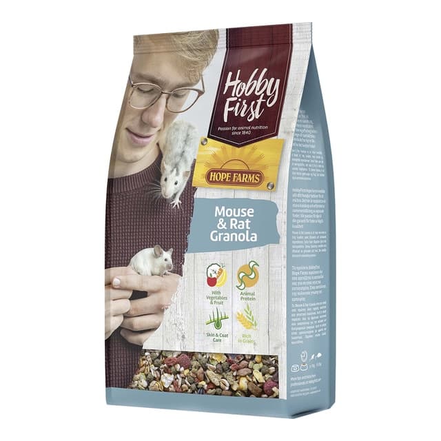 Hobby First - Alimento para ratas y ratones Hobby First granola 800 g.