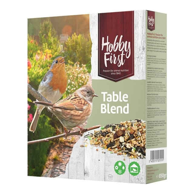 Hobby First - Alimento para pájaros silvestres Table Blend Hobby First 850 g.