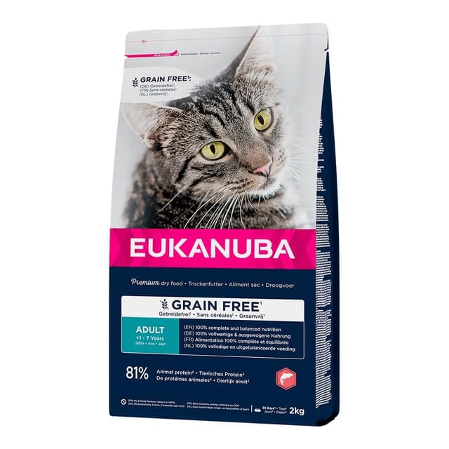 Eukanuba - Pienso para gatos adultos Eukanuba salmón grain free 2 kg. - Image 1