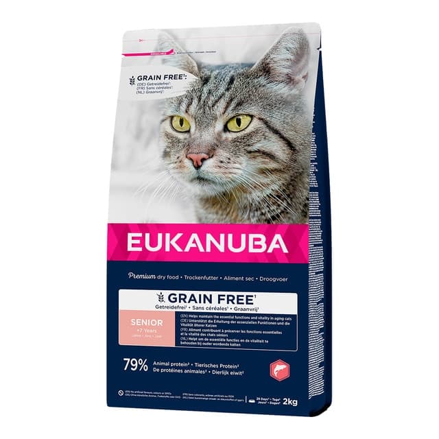 Eukanuba - Pienso para gatos sénior Eukanuba salmón grain free 2 kg. - Image 1