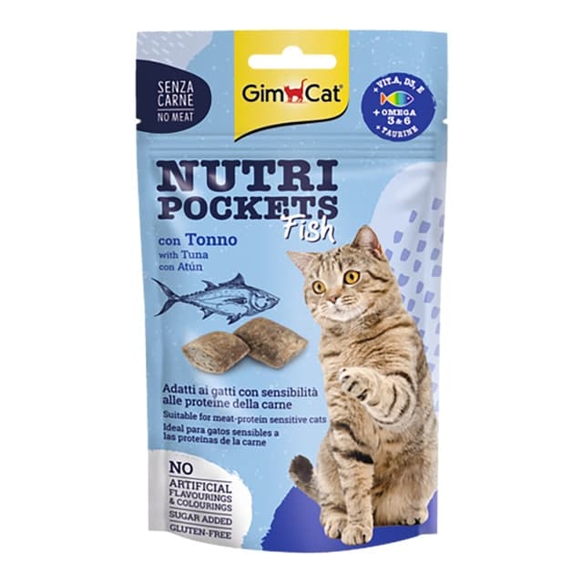 GimCat - Snack para gatos adultos Gimcat nutri bocados atún 60 g.