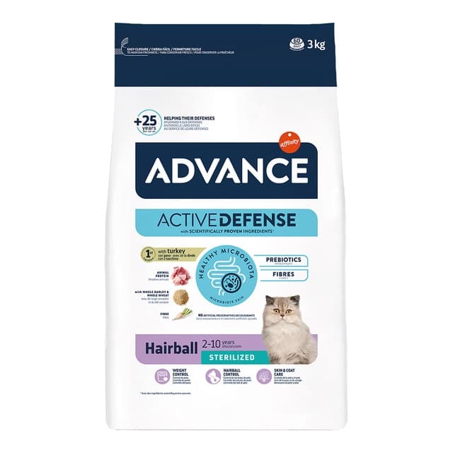 Advance - Pienso para gatos esterilizados Advance Sterilized Hairball pavo.