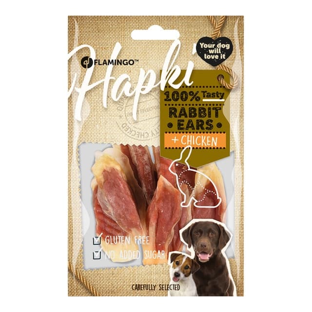 Flamingo - Snack para perros Flamingo orejas de conejo 85 g.