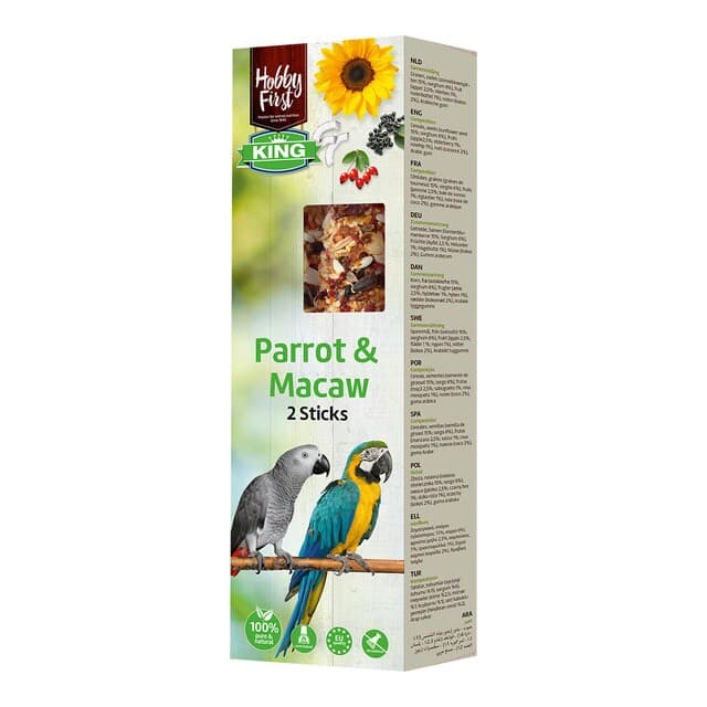 Hobby First - Snack para pájaros Hobby First Loro y Guacamayo 2 sticks.