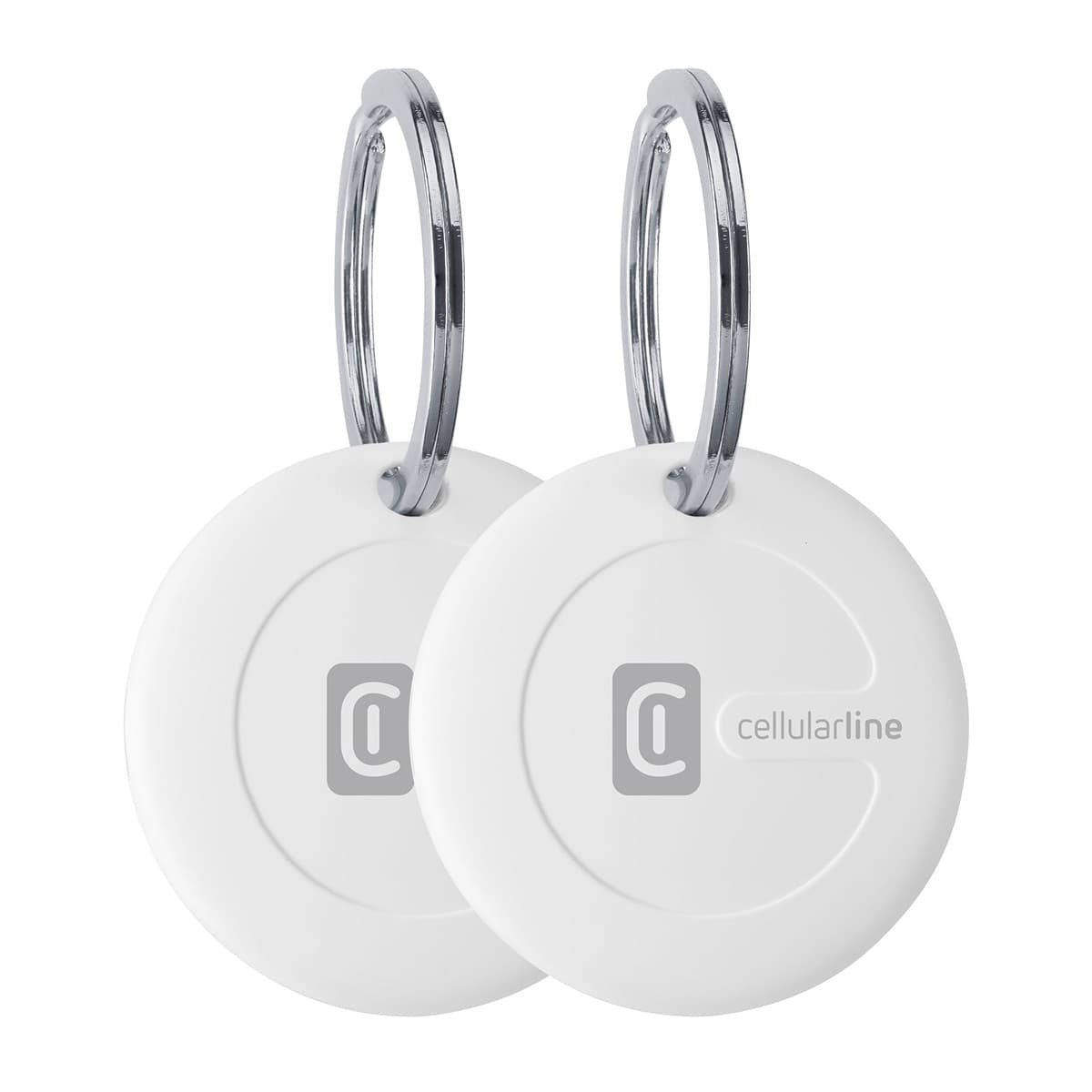 Cellular Line - Localizador de objetos Cellularline Tracy, Bluetooth, 2 unidades, iOS compatible.