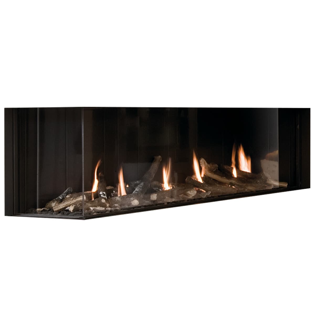 Hergom - Hogar Gas Propano MG-140-38 Cristal Lateral Izquierdo.