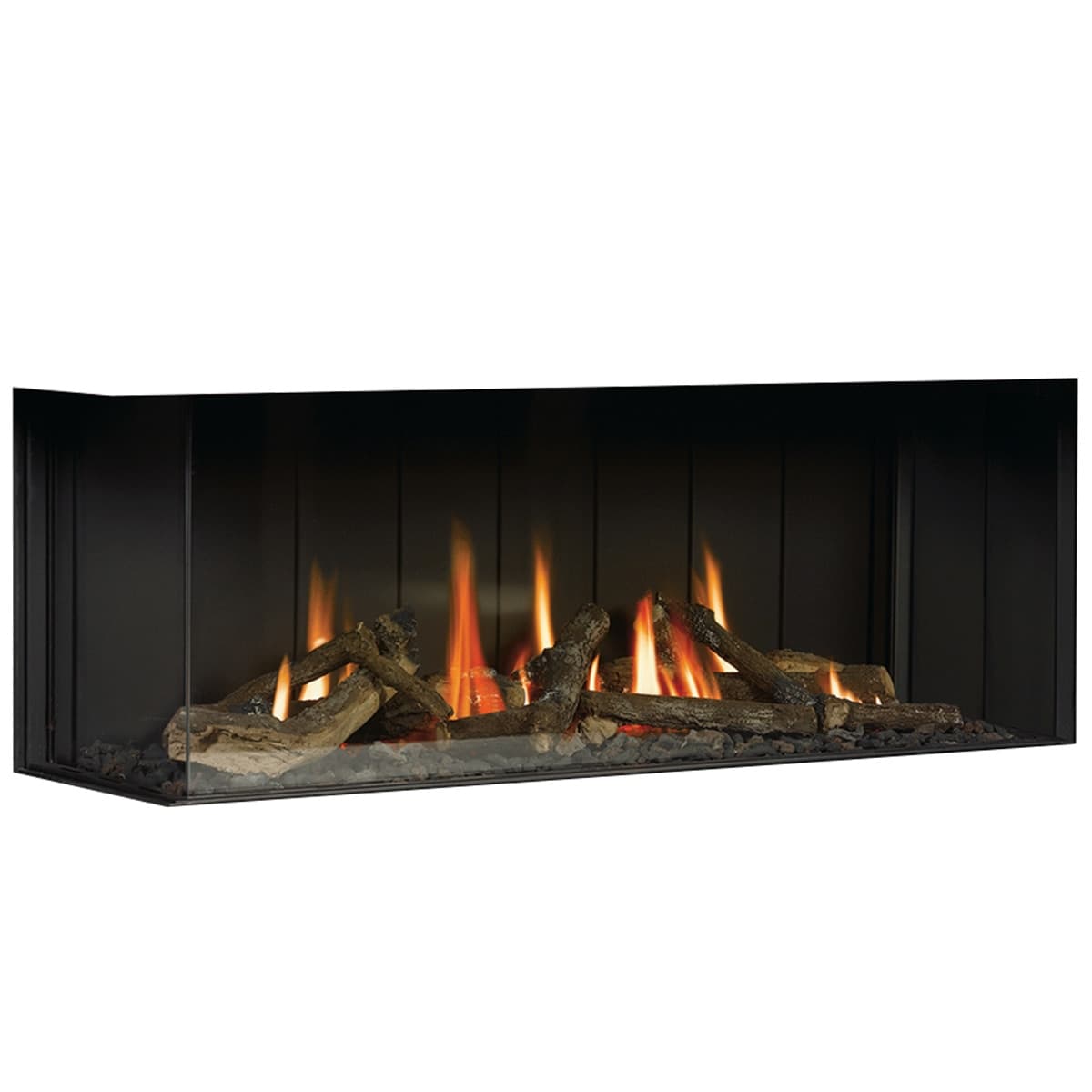 Hergom - Hogar Gas Propano MG-120-38 Cristal Lateral Izquierdo.