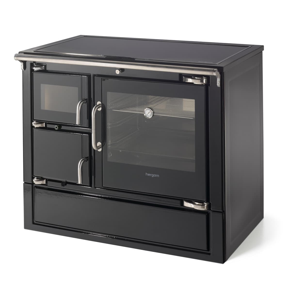 Hergom - Cocina de Leña Eclecsys 100 Vitro Cromo.