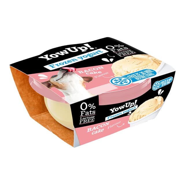 Yow Up - Yogur helado para perros y gatos Yow Up pastel de bacon 110 g.
