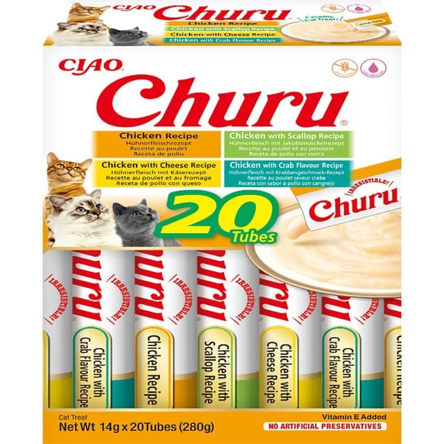 Churu - Snack para gatos adultos Churu variedades de pollo 20 x 14 g.