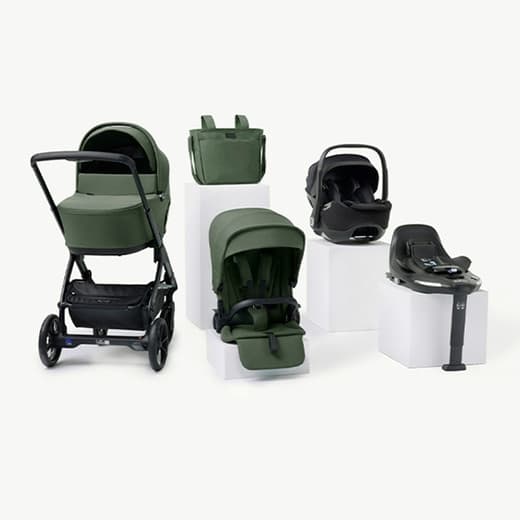 Jané - Pack Jané carrito Keep con silla de coche y accesorios verde y negro. - Image 2