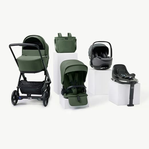 Jané - Pack Jané carrito Keep con silla de coche y accesorios verde y gris. - Image 2