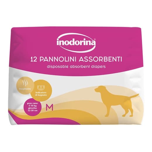 Inodorina - Pañal absorbente para perros y gatos Inodorina 12 piezas. - Image 2