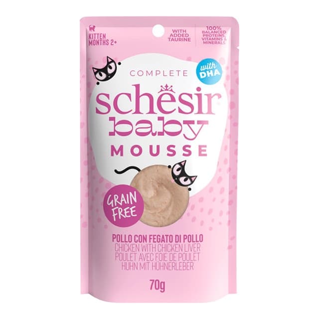 Schesir - Comida húmeda para gatitos Schesir pollo 70 g.
