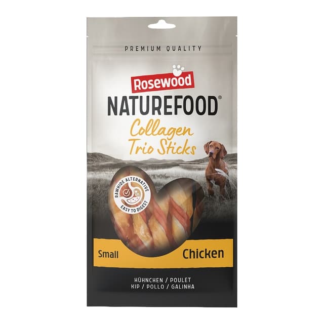 Rosewood - Snacks para perros adultos naturefood colagen trio Rosewood pollo 100 g.