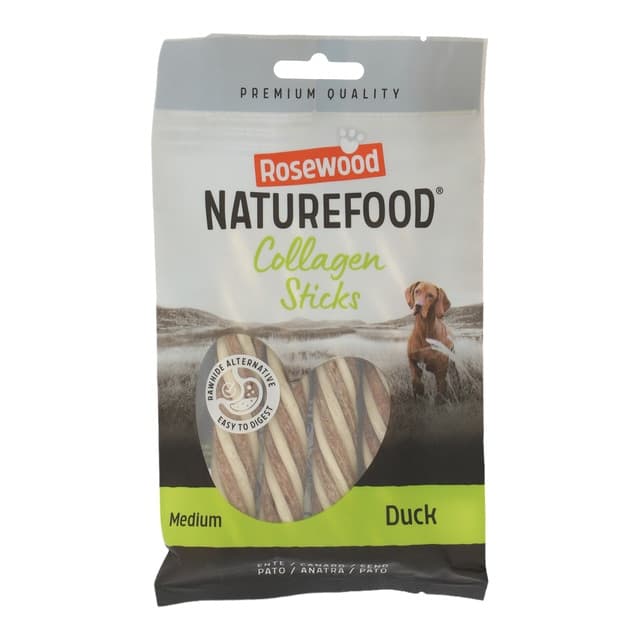 Rosewood - Snacks para perros adultos Naturefood Colagen stick Rosewood pato 100 g.