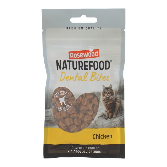 Rosewood - Snacks para gatos adultos dental bites Rosewood pollo 50 g.