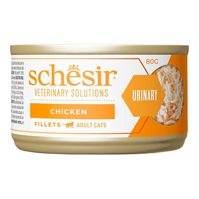 Schesir - Comida húmeda para gatos adultos Urinary Schesir filetes pollo 80 g.