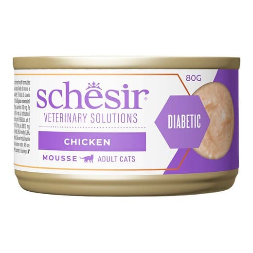 Schesir - Comida húmeda para gatos adultos Diabetic Schesir mousse pollo 80 g. - Image 2
