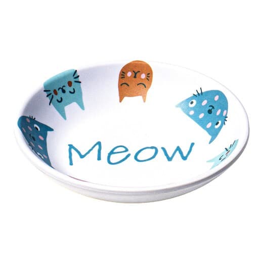 Tar Hong - Comedero para perros y gatos con estampado de gatos Tar Hong melamina. - Image 2