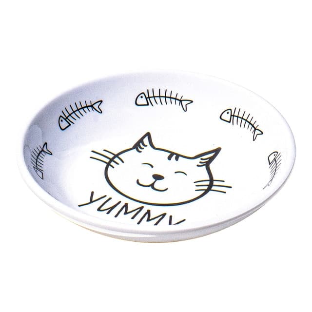 Tar Hong - Comedero para perros y gatos con diseño de gato Tar Hong melamina.