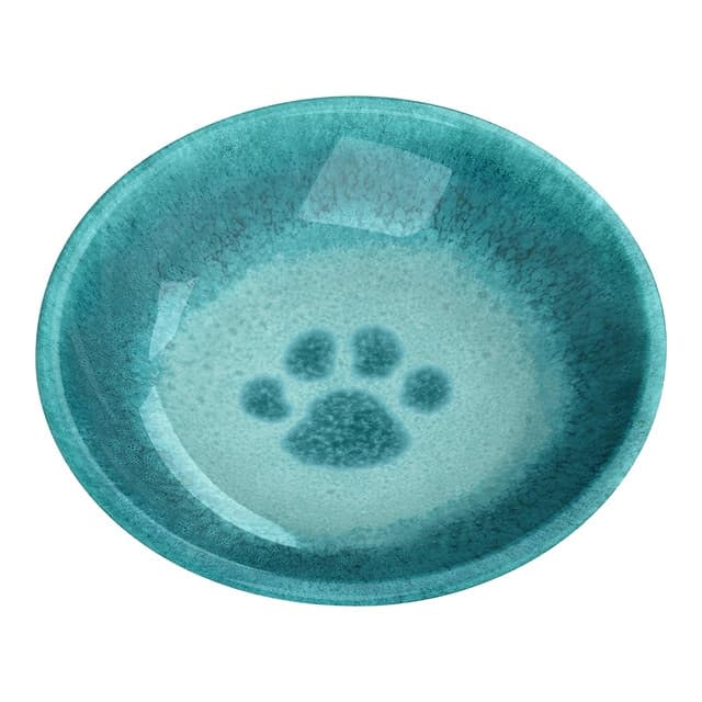 Tar Hong - Comedero para perros y gatos con diseño en color azul Tar Hong melamina.