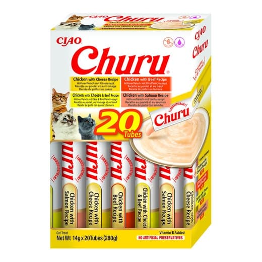 Churu - Snack para gatos adultos Churu variedades de pollo y ternera 20 x 14 g. - Image 2