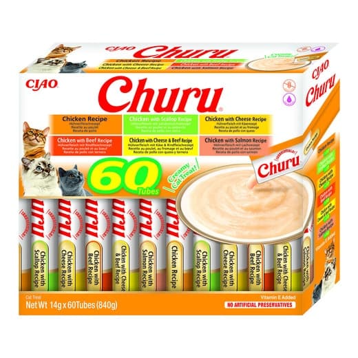 Churu - Snack para gatos adultos Churu variedades pollo 60 x 14 g. - Image 2