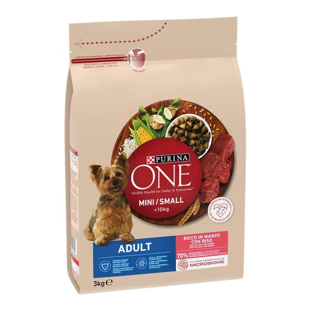Purina One - Pienso para perros adultos minis Purina One buey y arroz.