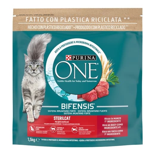 Purina One - Pienso para gatos adultos esterilizados Purina One Bifensis buey y trigo. - Image 2