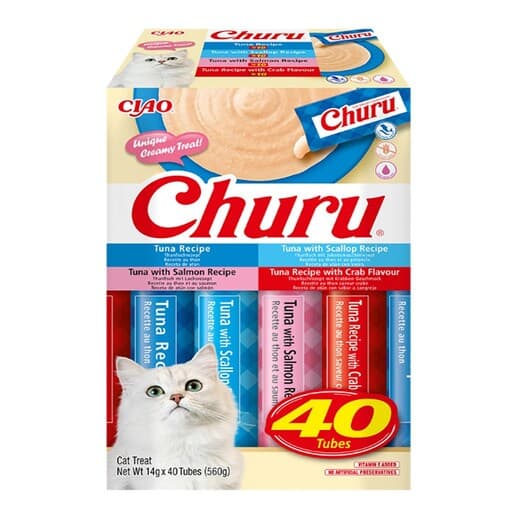 Churu - Snack para gatos adultos Churu variedades atún 40 x 14 g. - Image 2