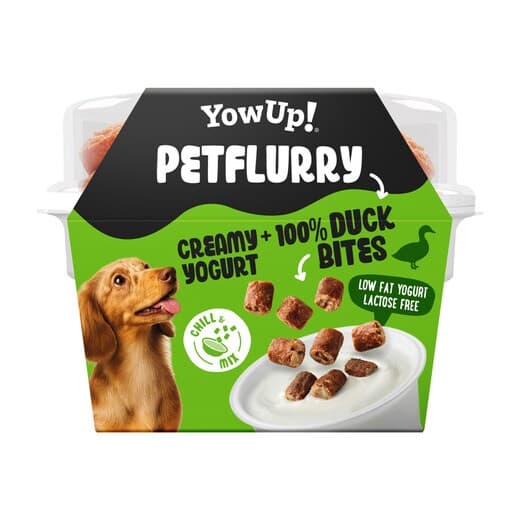 Yow Up - Yogur Petflurry con Topping sin lactosa para perros y gatos Yo wup pato 125 g. - Image 2