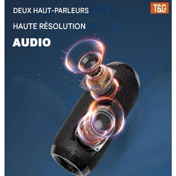Enceinte Bluetooth rechargeable, haut parleur étanche TG117 (bleu) Stéréo Puissante, Bluetooth , Étanche IPX7,IOS et Android - Image 5