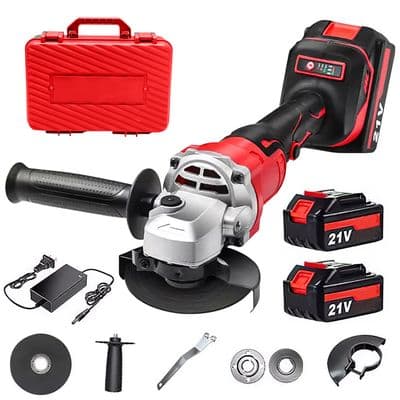 Meuleuse d'angle sans fil 125mm Brushless avec 2 Batteries 3.0Ah + Chargeur, Disqueuse électriques avec 23 Disques Meulage Découpage - Image 3
