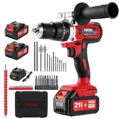 Coffret perceuse visseuse sans fil C-DTB74/1-X - 50Nm mandrin 13mm + 74 accessoires - SCHEPPACH 20V IXES + batterie 2Ah + chargeur - Image 3
