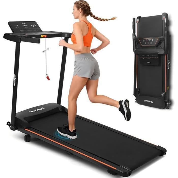 Tapis de course - NETTLIFE - pour la maison - 14 km/h - Inclinaison 7% - Pliable