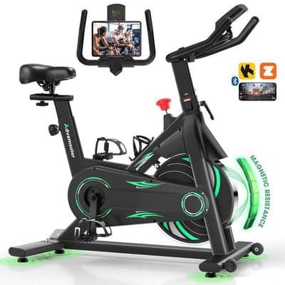 Vélo d'appartement - RIKSION, ergomètre avec écran LCD et support pour tablette - Image 2