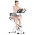 Vélo d'appartement pliable 3 en 1 - Dskeuzeew vélo d'intérieur magnétique avec écran LCD - 8 niveaux de résistance - Image 4