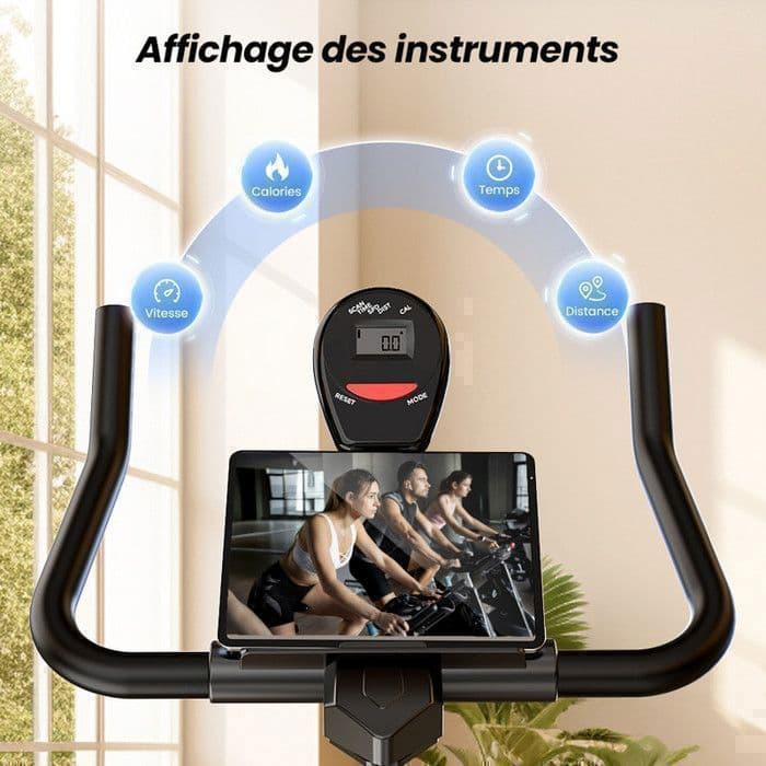 Vélo d'exercice, Vélo d'intérieur Silencieux avec écran LCD, Vélo d'Appartement Résistance Réglable - Formill QK101 - Image 4